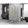 Mexen Exo-BR Duo 3S cabine de douche 3 murs pivotante 70 x 70 cm, transparent, or - 8182-070-070-50-00-3S