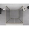 Mexen Exo-3S cabine de douche 3 parois battante 90 x 90 cm, transparent, dorée - 8182-090-090-50-00-3S