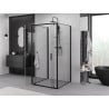 Mexen Exo-3S cabine de douche à 3 parois pivotante 110 x 110 cm, transparent, noir - 8182-110-110-70-00-3S