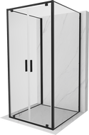 Mexen Exo-BR Duo 3S cabine de douche à 3 parois pivotante 120 x 120 cm, transparente, noire - 8182-120-120-70-00-3S