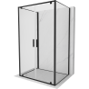 Mexen Exo-BR Duo 3S cabine de douche à 3 murs battants 90 x 75 cm, transparent, noir - 8182-090-075-70-00-3S