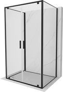 Mexen Exo-BR Duo 3S cabine de douche à 3 parois pivotante 110 x 80 cm, transparente, noire - 8182-110-080-70-00-3S