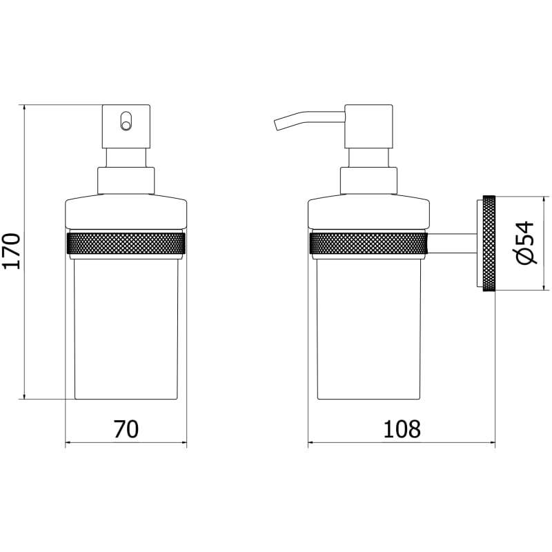 Mexen Gravo distributeur de savon, or brossé - 70A93058-55