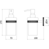 Mexen Gravo distributeur de savon, chrome noir - 70A93058-73