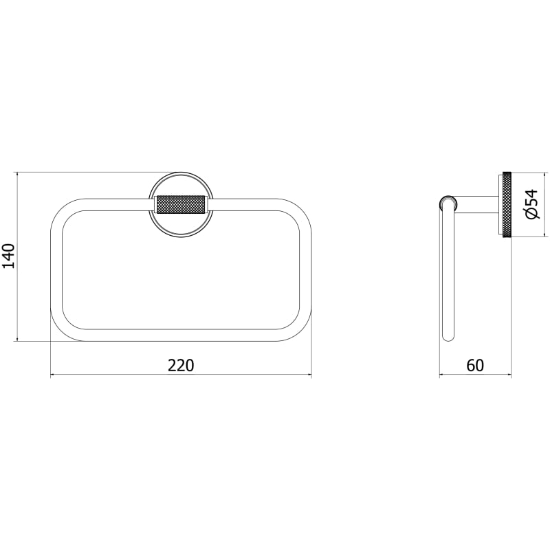 Mexen Gravo porte-serviettes, or rose - 70A93031-60