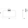 Mexen Gravo porte-serviettes, or rose - 70A93031-60