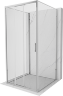 Mexen Exo-3S 3S cabine de douche 3-parois coulissante 80 x 80 cm, transparent, chrome - 8153-080-080-01-00-3S