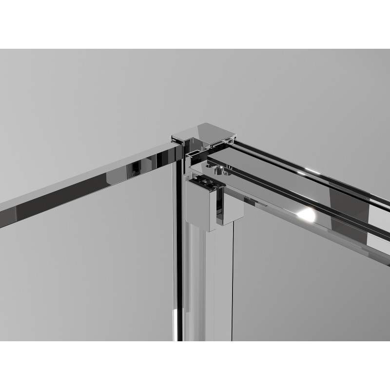 Mexen Exo-3S 3S cabine de douche 3 faces coulissante 95 x 80 cm, transparent, chromé - 8153-095-080-01-00-3S