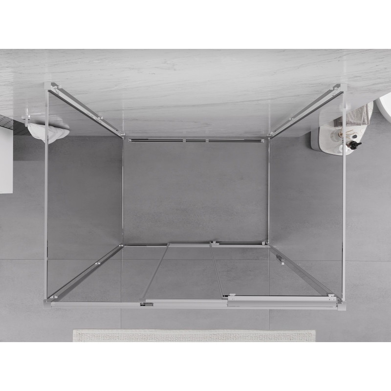Mexen Exo-3S 3S cabine de douche 3 parois coulissante 85 x 95 cm, transparent, chrome - 8153-085-095-01-00-3S