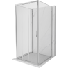 Mexen Exo-3S cabine de douche 3 côtés coulissante 100 x 100 cm, transparent, chrome - 8153-100-100-01-00-3S