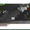 Mexen Kevin évier en granit à 1 cuve avec égouttoir 586 x 458 mm, Noir moucheté, siphon Chrome - 6517581005-76