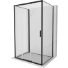 Mexen Exo-3S cabine de douche à 3 parois coulissante 85 x 75 cm, transparent, noir - 8153-085-075-70-00-3S