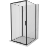 Mexen Exo-3S 3S cabine de douche à 3 parois coulissantes 90 x 90 cm, transparent, noir - 8153-090-090-70-00-3S