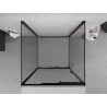 Mexen Exo-3S cabine de douche à 3 parois coulissante 90 x 90 cm, transparent, noir - 8153-090-090-70-00-3S