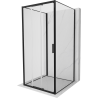 Mexen Exo-3S cabine de douche à 3 parois coulissante 95 x 95 cm, transparent, noir - 8153-095-095-70-00-3S