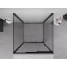 Mexen Exo-3S 3S cabine de douche à 3 parois coulissante 95 x 95 cm, transparent, noire - 8153-095-095-70-00-3S