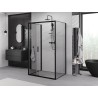 Mexen Exo-3S 3S cabine de douche à 3 parois coulissante 80 x 100 cm, transparent, noir - 8153-080-100-70-00-3S