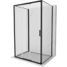 Mexen Exo-3S 3S cabine de douche à 3 parois coulissante 80 x 100 cm, transparent, noir - 8153-080-100-70-00-3S