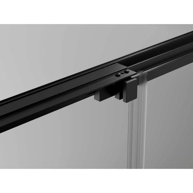 Mexen Exo-3S cabine de douche coulissante 3 parois 80 x 100 cm, transparent, noir - 8153-080-100-70-00-3S