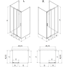 Mexen Exo-3S 3S cabine de douche coulissante 3 parois 100 x 100 cm, transparente, noire - 8153-100-100-70-00-3S