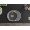 Mexen Kevin évier en granit 1 bac avec égouttoir 586 x 458 mm, gris, siphon doré - 6517581005-71-G