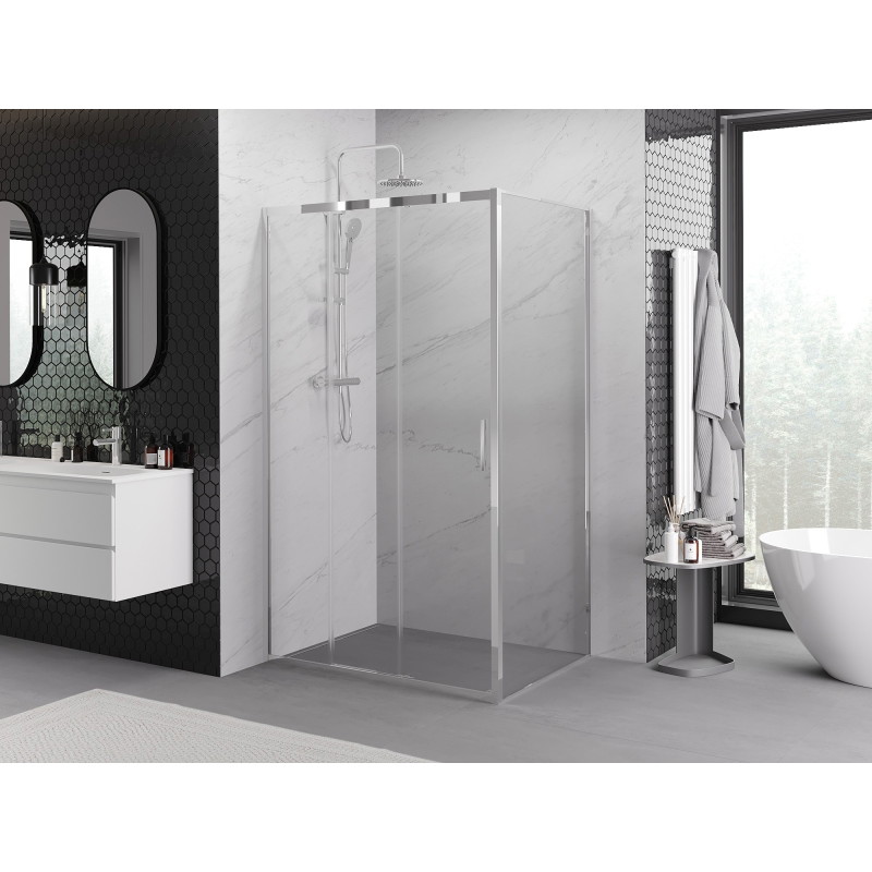 Mexen Exo-3S cabine de douche coulissante 90 x 70 cm, transparent, chrome - 8153-090-070-01-00
