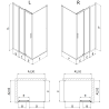 Mexen Exo cabine de douche coulissante 95 x 70 cm, transparent, chromé - 8153-095-070-01-00
