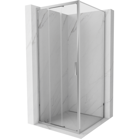 Mexen Exo cabine de douche coulissante 80 x 80 cm, transparent, chromé - 8153-080-080-01-00