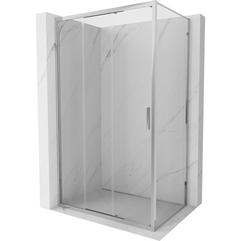 Mexen Exo-3S cabine de douche coulissante 80 x 100 cm, transparent, chromé - 8153-080-100-01-00