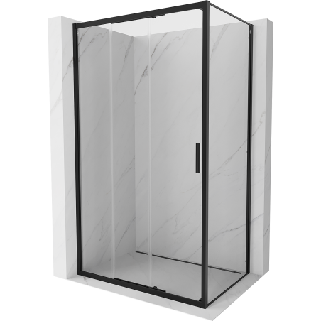 Mexen Exo cabine de douche coulissante 95 x 75 cm, transparent, noire - 8153-095-075-70-00