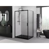 Mexen Exo cabine de douche coulissante 85 x 80 cm, transparent, noir - 8153-085-080-70-00