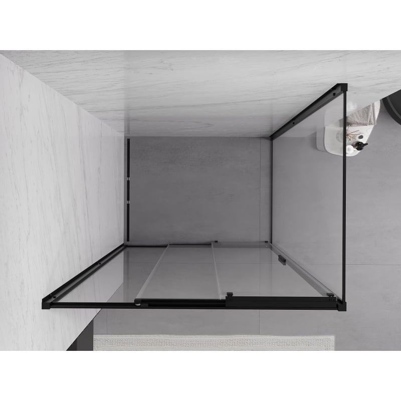 Mexen Exo cabine de douche coulissante 85 x 80 cm, transparent, noir - 8153-085-080-70-00