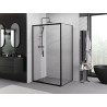 Mexen Exo-3S cabine de douche coulissante 100 x 80 cm, transparente, noire - 8153-100-080-70-00