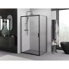 Mexen Exo-3S cabine de douche coulissante 85 x 90 cm, transparente, noire - 8153-085-090-70-00