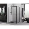 Mexen Exo cabine de douche coulissante 80 x 95 cm, transparent, noir - 8153-080-095-70-00