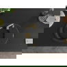 Mexen Kevin évier en granit à 1 cuve avec égouttoir 586 x 458 mm, Noir, siphon Or - 6517581005-77-G
