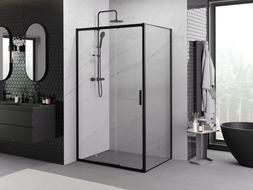 Mexen Exo-3S cabine de douche coulissante 80 x 100 cm, transparent, noir - 8153-080-100-70-00
