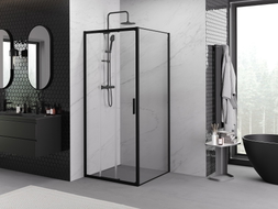 Mexen Exo-3S cabine de douche coulissante 100 x 100 cm, transparente, noire - 8153-100-100-70-00