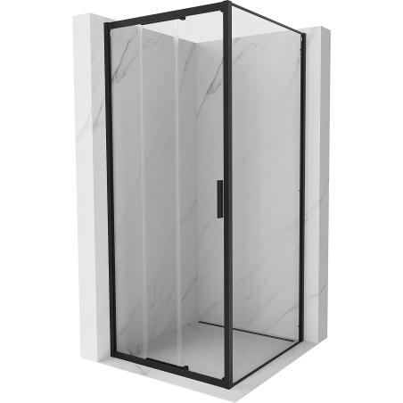 Mexen Exo-3S cabine de douche coulissante 100 x 100 cm, transparente, noire - 8153-100-100-70-00