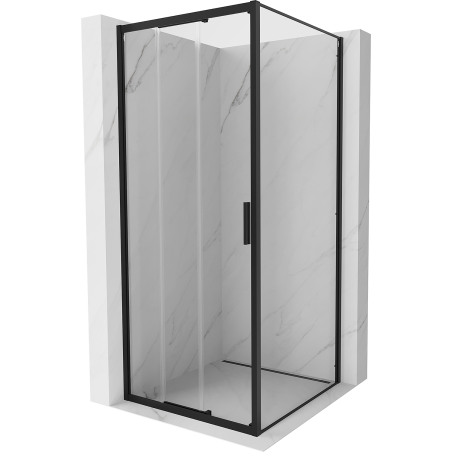 Mexen Exo cabine de douche coulissante 100 x 100 cm, transparente, noire - 8153-100-100-70-00