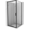 Mexen Exo cabine de douche coulissante 100 x 100 cm, transparente, noire - 8153-100-100-70-00