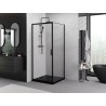 Mexen Exo-3S cabine de douche coulissante 100 x 100 cm, transparente, noire - 8153-100-100-70-00
