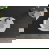 Mexen Kevin évier en granit à 1 cuve avec égouttoir 586 x 458 mm, Blanc, siphon Noir - 6517581005-20-B