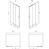 Mexen Exo-3S porte de douche coulissante 75 cm, transparent, chrome - 8153-075-000-01-00
