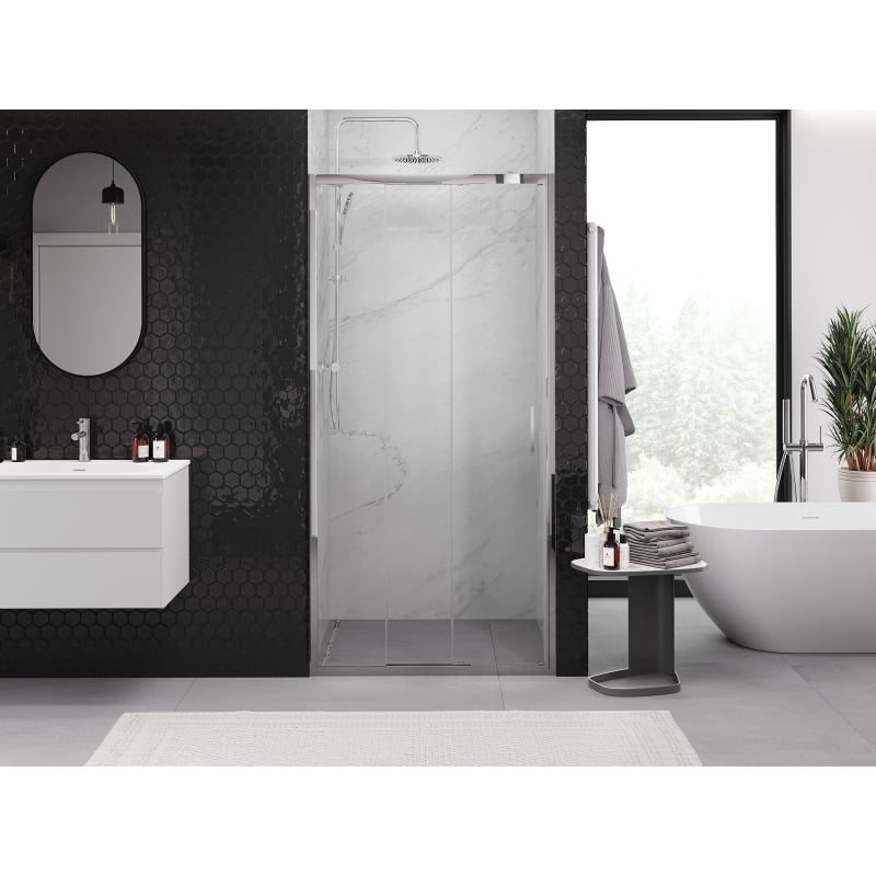 Mexen Exo-3S porte de douche coulissante 100 cm, transparent, chrome - 8153-100-000-01-00