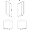 Mexen Exo-3S porte de douche coulissante 70 cm, transparente, noire - 8153-070-000-70-00