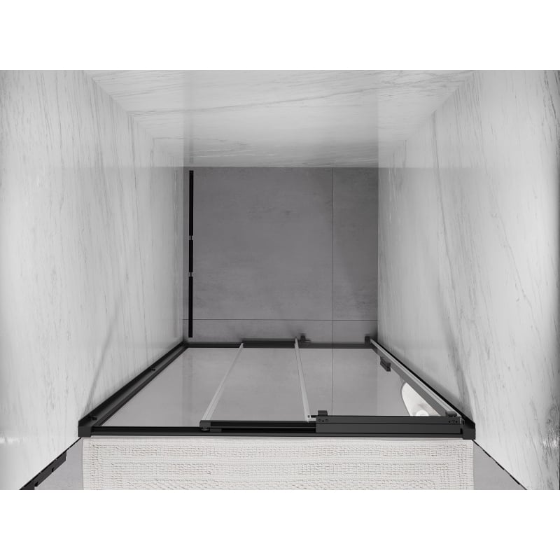 Mexen Exo-3S porte de douche coulissante 90 cm, transparente, noire - 8153-090-000-70-00