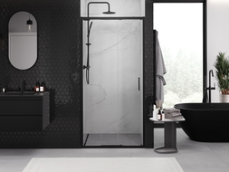 Mexen Exo-3S porte de douche coulissante 100 cm, transparente, noire - 8153-100-000-70-00