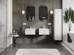 Mexen Orio armoire de salle de bain 50 cm avec lavabo Otis, 1 tiroir, blanc brillant - 91A10-05023-1-BF00-W18M00