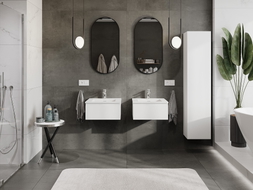 Mexen Orio armoire de salle de bains 50 cm avec lavabo Otis, 1 tiroir, blanc mat - 91A10-05023-1-BF01-W18M01